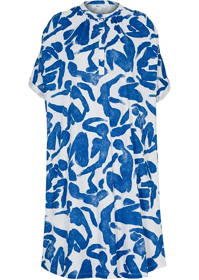 Jerseykleid in blau von vorne - bonprix