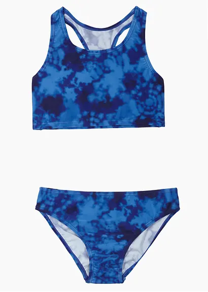 Mädchen Batik-Bikini  (2-tlg.Set) in blau - bonprix