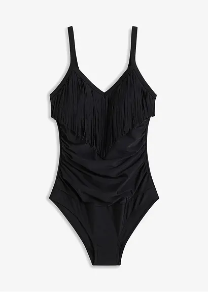 Badeanzug in schwarz von vorne - bonprix