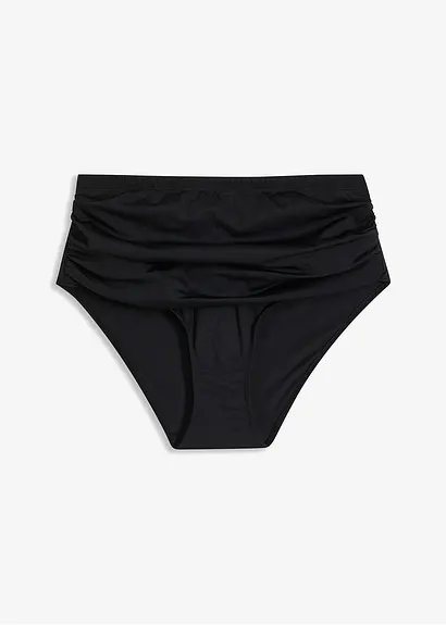 High Waist Shape Bikinihose leichte Formkraft in schwarz von vorne - bonprix