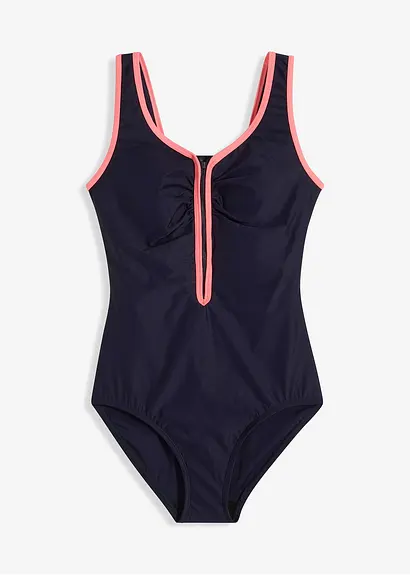 Shape Badeanzug leichte Formkraft in blau von vorne - bonprix