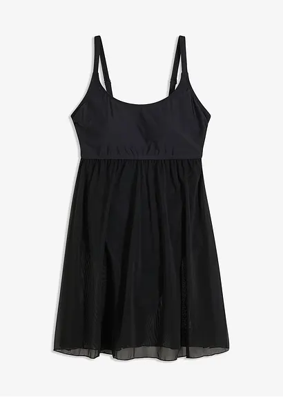 Badekleid in schwarz von vorne - bonprix