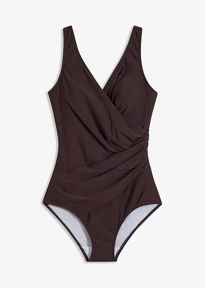 Shape Badeanzug mittlere Formkraft in braun von vorne - bonprix