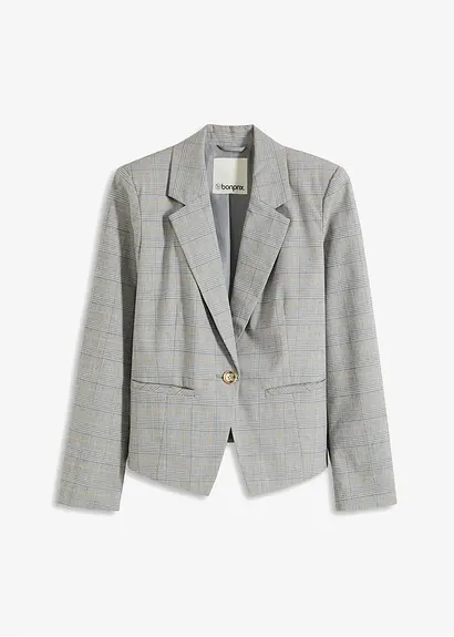 Glencheck Blazer in schwarz von vorne - bonprix