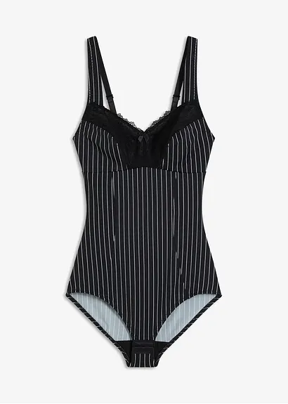 Medium Shape Body ohne Bügel in schwarz von vorne - bonprix
