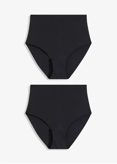 Nahtloser Light Shape Slip (2er Pack) in schwarz von vorne - bonprix