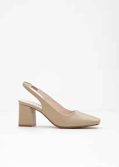 Sling Pumps in beige - bonprix