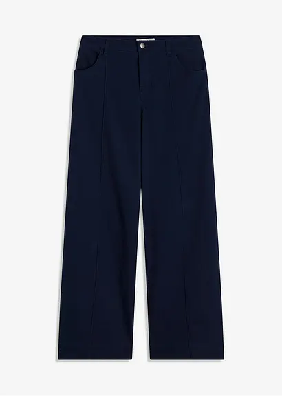 Twillhose mit Biese in blau von vorne - bonprix