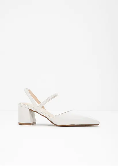 Sling Pumps in weiß - bonprix