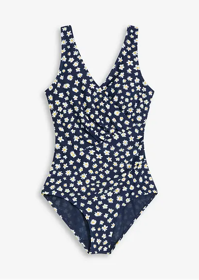 Shape Badeanzug mittlere Formkraft in blau von vorne - bonprix
