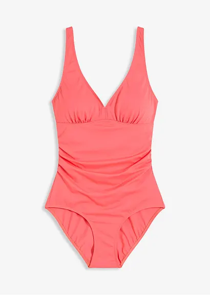 Badeanzug in pink von vorne - bonprix