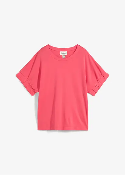 Shirt aus softem Viskose-Mix in pink von vorne - bonprix