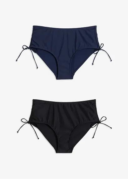 Light Shape-Bikinihose (2er Pack) in schwarz von vorne - bonprix