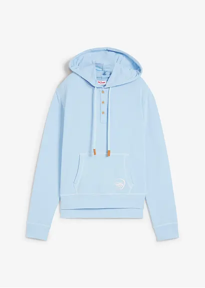 Hoodie in blau von vorne - bonprix