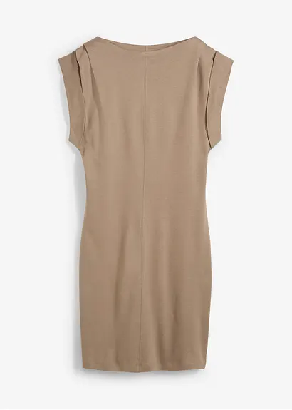 Jerseykleid aus reiner Bio-Baumwolle in grün von vorne - bonprix