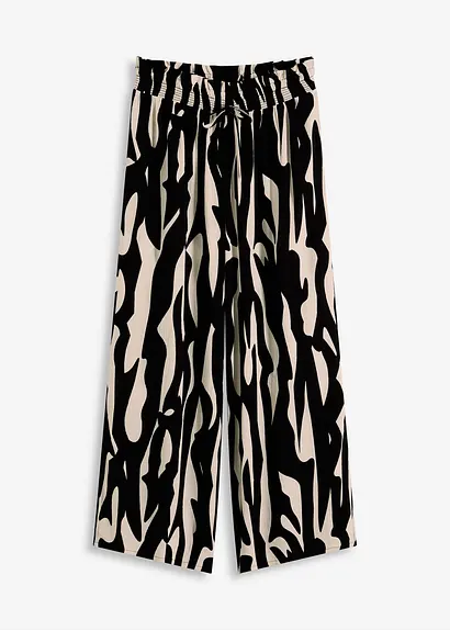 Strandhose aus Viskose in schwarz von vorne - bonprix