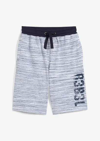 Sweat-Bermuda in blau von vorne - bonprix