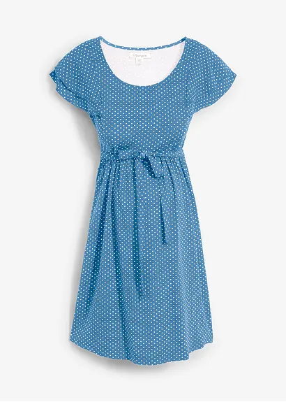 Umstandskleid aus Viskose-Jersey in blau von vorne - bonprix