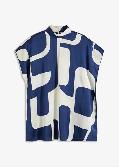 Viskoe Tunika in blau von vorne - bonprix