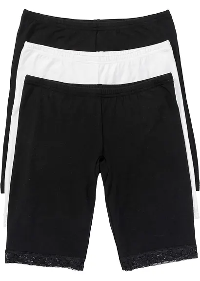 Lange Damen Boxer aus weichen Material im Vorteilspack in schwarz - bonprix