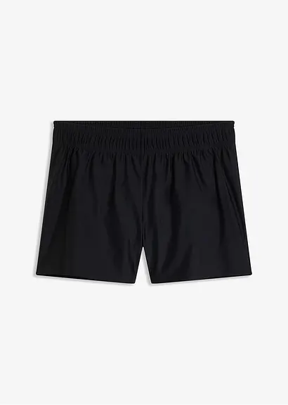 Badeshorts mit Innenslip in schwarz von vorne - bonprix