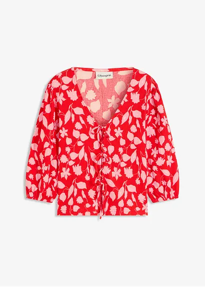 bedrucktes Shirt in rot von vorne - bonprix