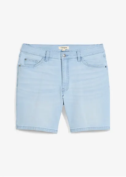Jeans-Shorts, Loose Fit extra weit in blau von vorne - bonprix