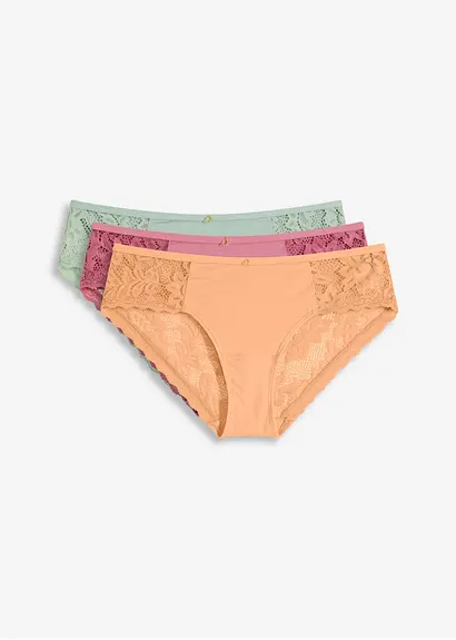 Hipster (3er Pack) in grün von vorne - bonprix