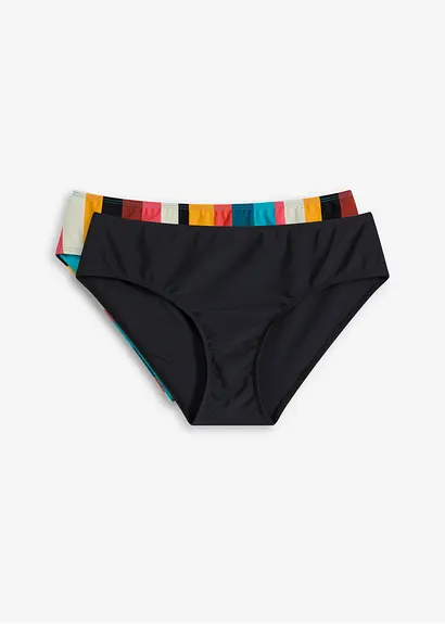 Bikinihose (2er Pack) in bunt von vorne - bonprix