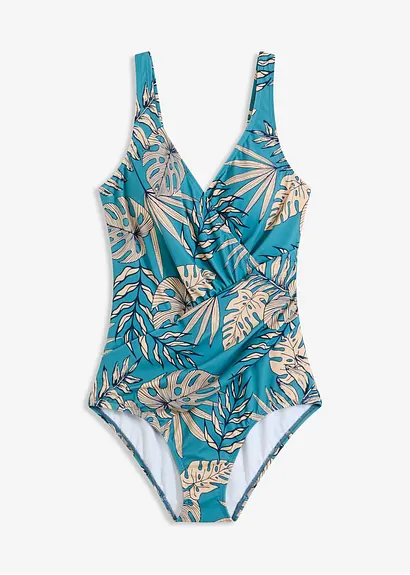 Shape Badeanzug Langgrösse mittlere Formkraft in blau von vorne - bonprix