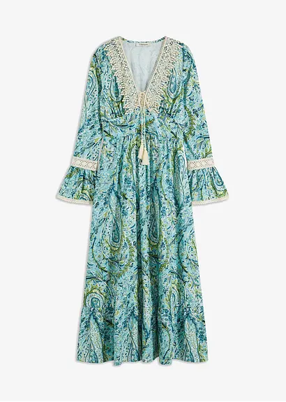 Jerseykleid in blau von vorne - bonprix
