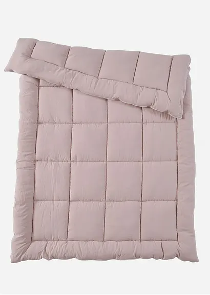 Cotton Touch Bettdecke leicht in beige von vorne - bonprix