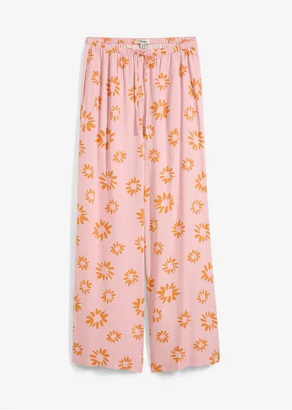 Schlupfhose aus softer Viskose in rosa von vorne - bonprix