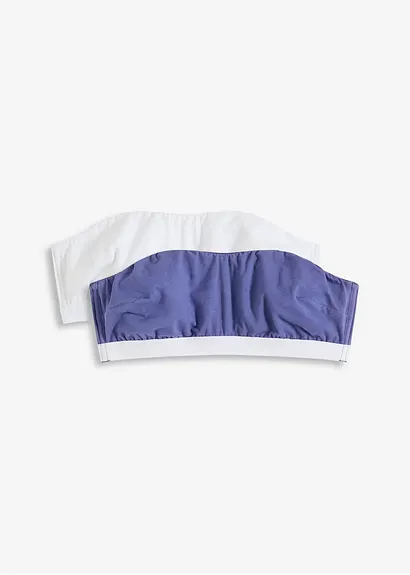 Bandeau-BH mit Bio-Baumwolle  (2er Pack) in weiß von vorne - bonprix