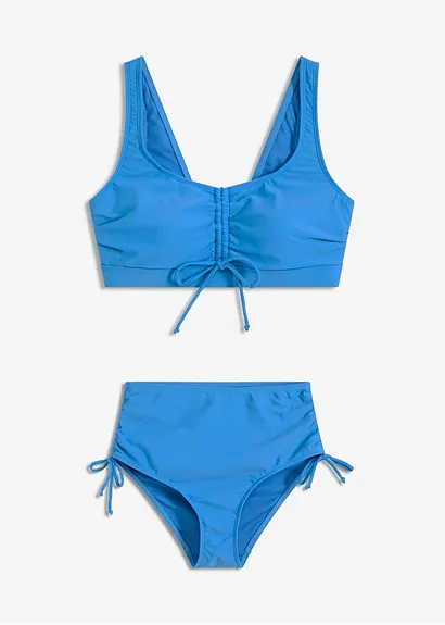 Bustier Bikini (2-tlg.Set) in blau von vorne - bonprix