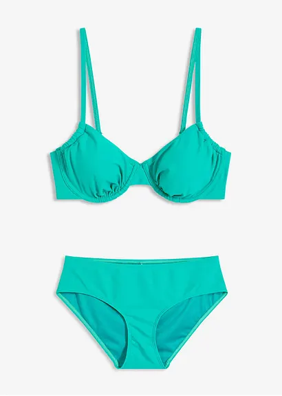 Bügel Bikini (2-tlg.Set) in grün von vorne - bonprix