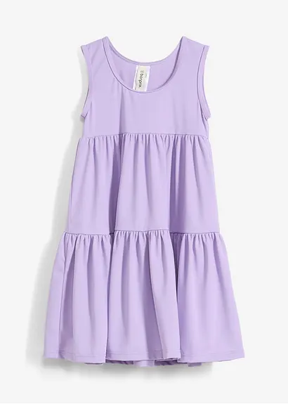 Mädchen Badekleid in lila von vorne - bonprix