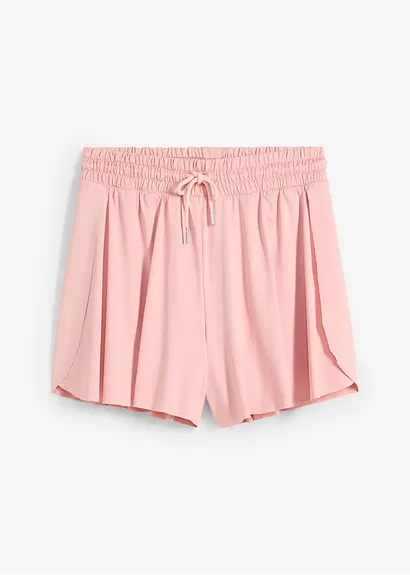 Schlupf-Shorts im Tennis-Look in rosa von vorne - bonprix