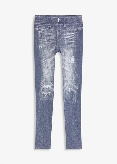 Seamless Leggings mit weicher Innenseite in blau von vorne - bonprix