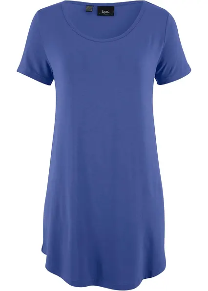 Longshirt aus softer Viskose in blau von vorne - bonprix