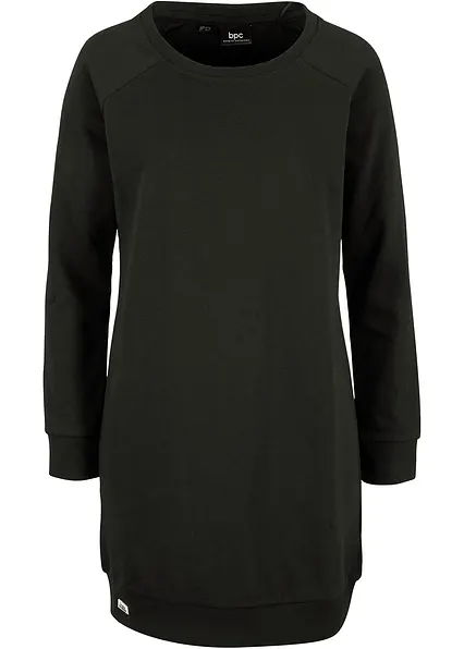 Sweatkleid in schwarz von vorne - bonprix
