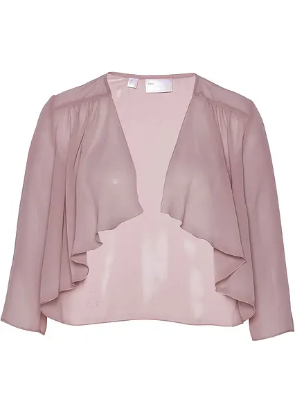 Bolero aus feinem Chiffon in rosa von vorne - bonprix
