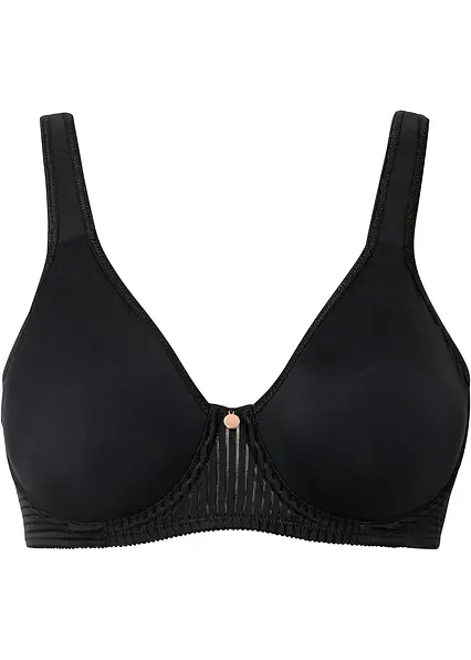 Minimizer-BH mit gepolsterten Trägern in schwarz von vorne - bonprix