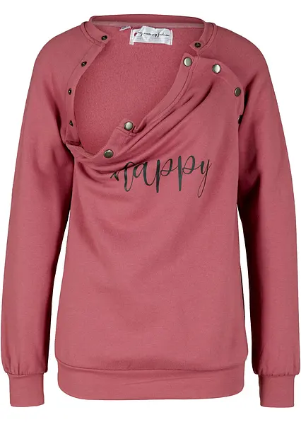 2-in-1 Umstands- und Still-Sweatshirt in lila von vorne - bonprix
