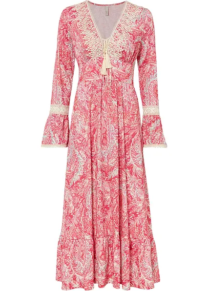 Jerseykleid in pink von vorne - bonprix