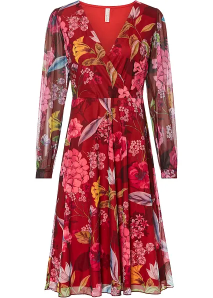 Midikleid in rot von vorne - bonprix