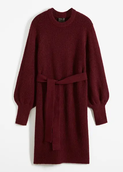 Strickkleid in rot von vorne - bonprix