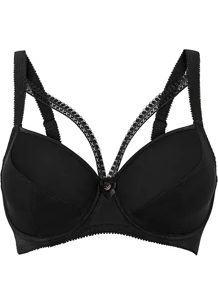 BH mit Bügel in schwarz von vorne - bonprix