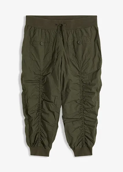Bequeme Capri-Hose in grün von vorne - bonprix
