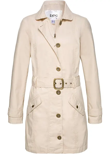 Trenchcoat in beige von vorne - bonprix